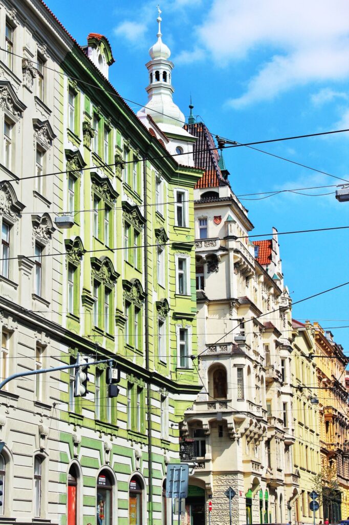 colourful buildings in new town prague