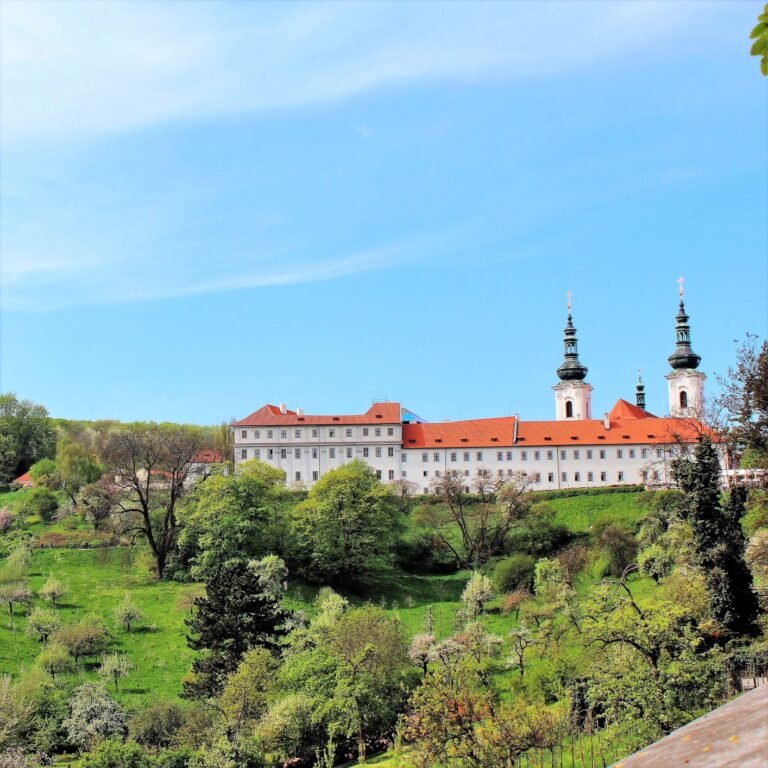 The Strahov Monestary in Prague. Founded in 1140 for the Premonstratensian order. Within the complex you will find Church St Roch (1612), which is now an art gallery and the Church of the Assumption of Our Lady (1143).