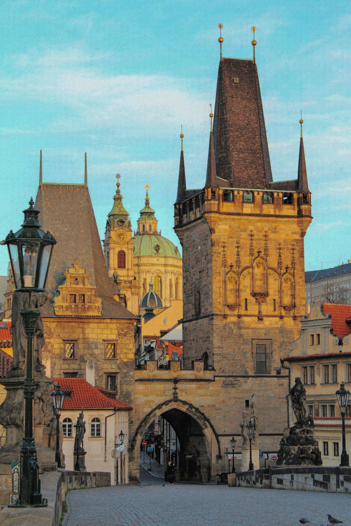 bridge with tower and dome church