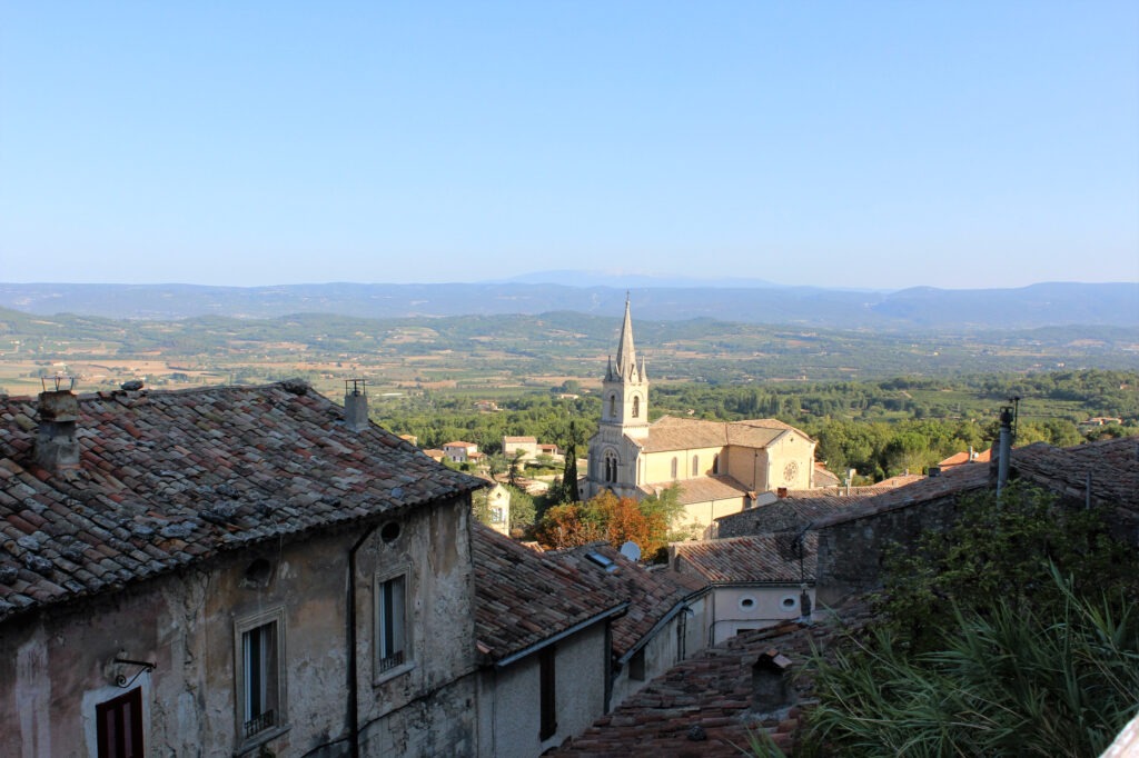 Best Luberon Villages to Visit in Provence 8 church steeple in village in Luberon valley