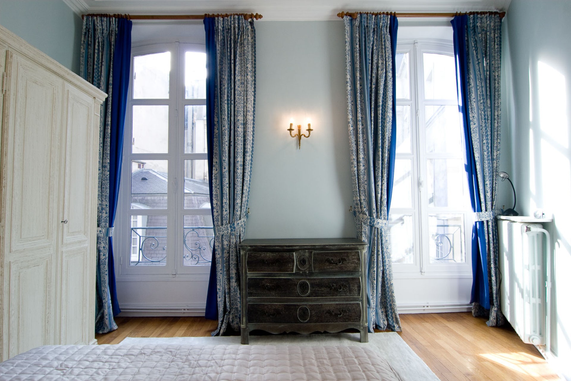 paris apartment with tall windows