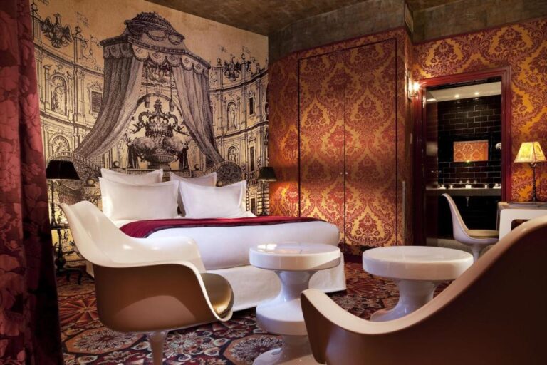 hotel room designed by Christian Lacroix