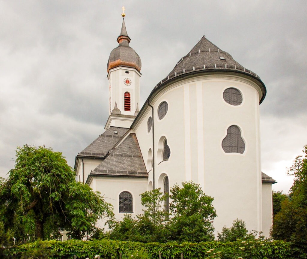 white pilgrimage church in garmisch