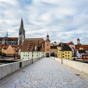 The historic old town of Regensburg Germany is a UNESCO World Heritage site