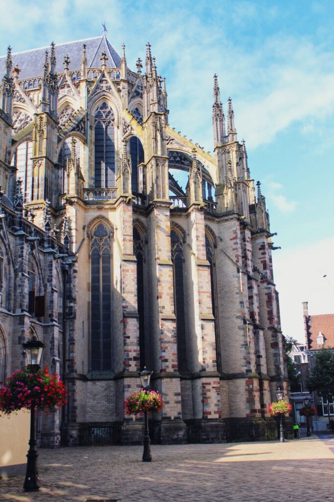 side of cathedral called the Dom in the city of Utrecht
