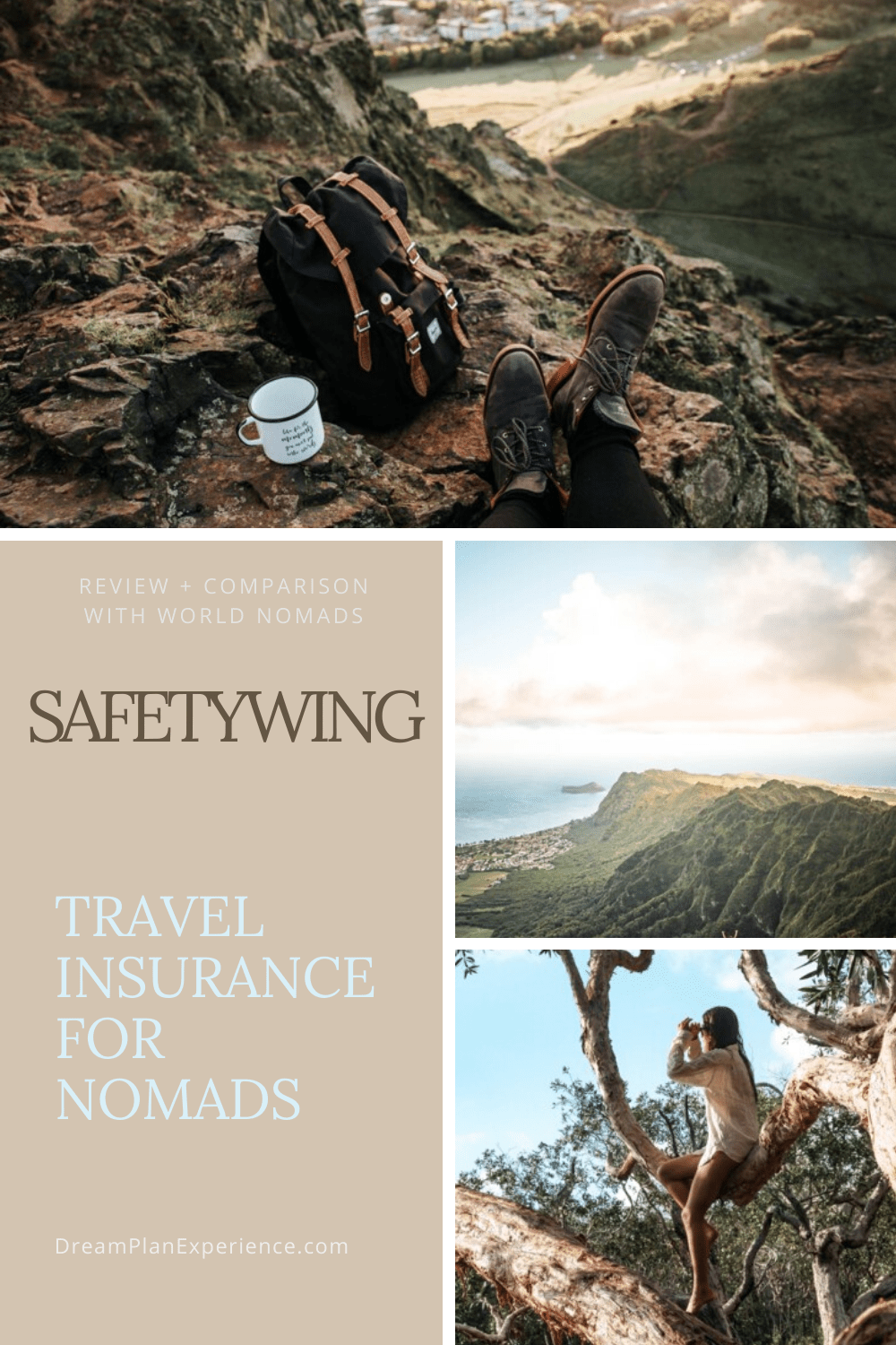 solo traveler with mountains who has considered digital nomads insurance like safetywing vs world nomads 